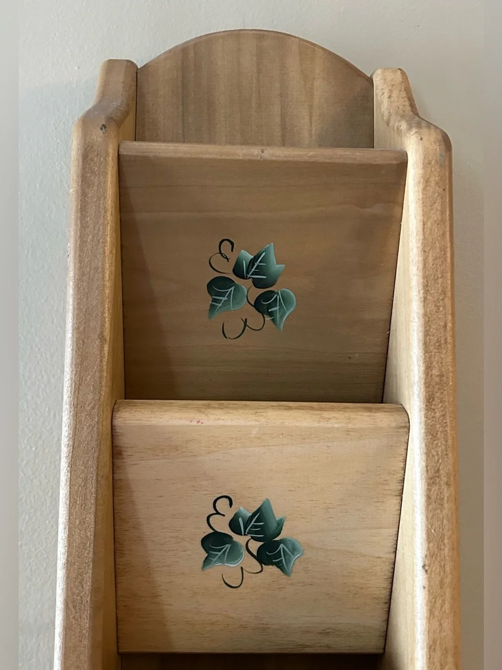 Vintage Wooden Wall Pocket Organizer